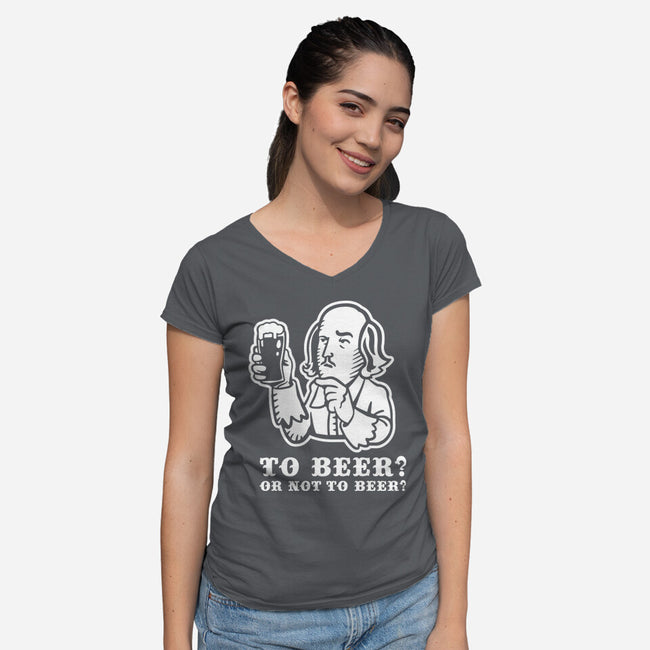 To Beer-Womens-V-Neck-Tee-demonigote