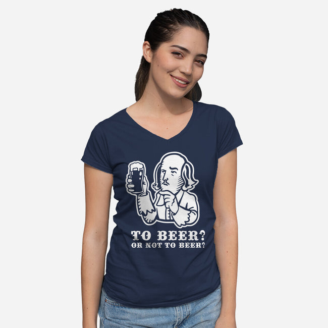 To Beer-Womens-V-Neck-Tee-demonigote