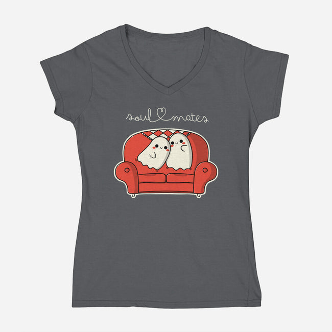 Soulmates-Womens-V-Neck-Tee-Freecheese