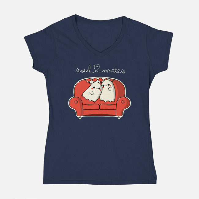 Soulmates-Womens-V-Neck-Tee-Freecheese