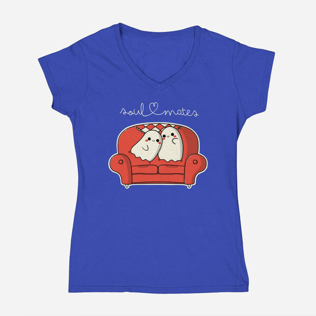 Soulmates-Womens-V-Neck-Tee-Freecheese