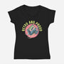 Retro And Proud-Womens-V-Neck-Tee-glitchygorilla