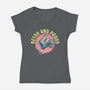 Retro And Proud-Womens-V-Neck-Tee-glitchygorilla