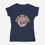 Retro And Proud-Womens-V-Neck-Tee-glitchygorilla