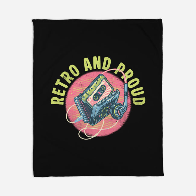 Retro And Proud-None-Fleece-Blanket-glitchygorilla