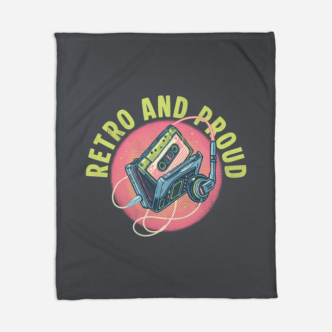 Retro And Proud-None-Fleece-Blanket-glitchygorilla