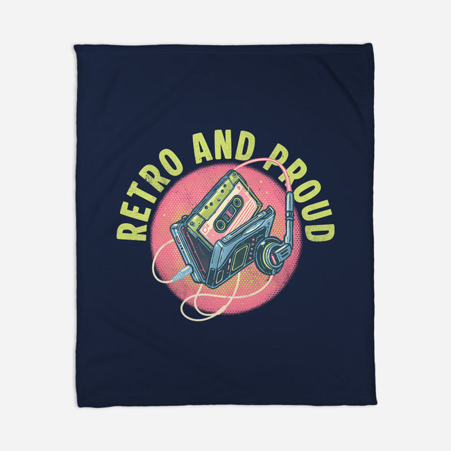 Retro And Proud-None-Fleece-Blanket-glitchygorilla