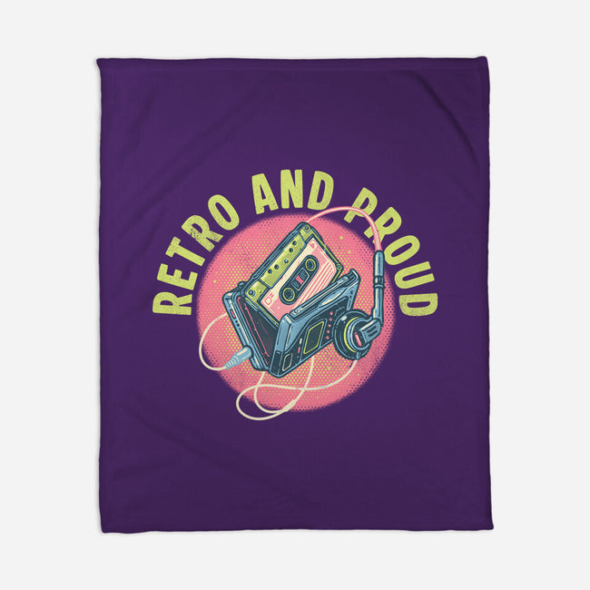 Retro And Proud-None-Fleece-Blanket-glitchygorilla