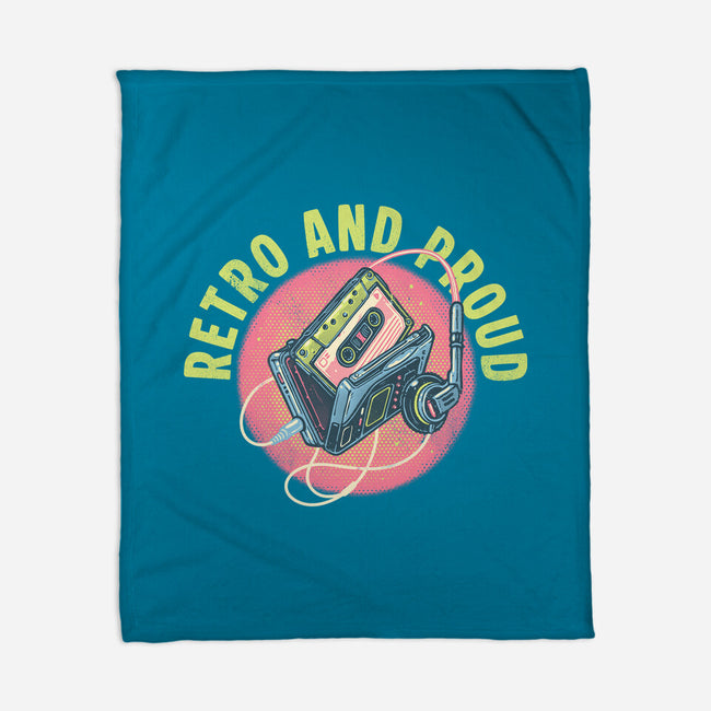 Retro And Proud-None-Fleece-Blanket-glitchygorilla