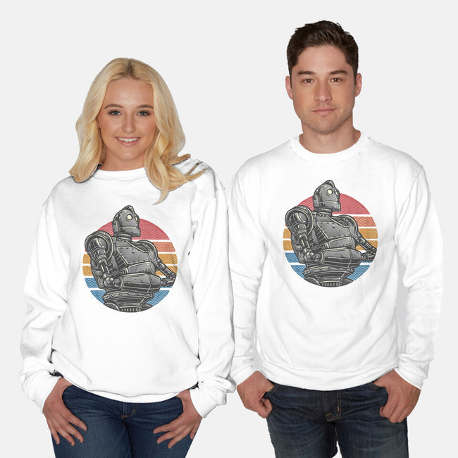 Retro Giant-Unisex-Crew Neck-Sweatshirt-glitchygorilla