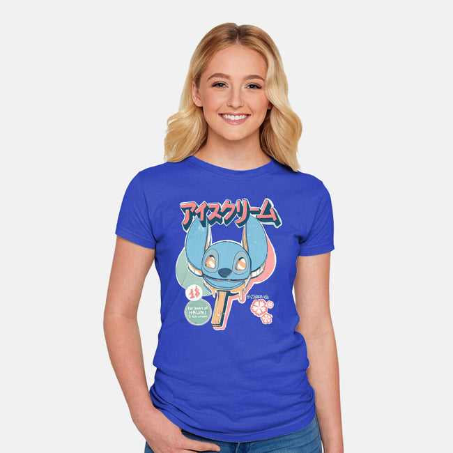 Hawaiian Ice Cream-Womens-Fitted-Tee-ellr