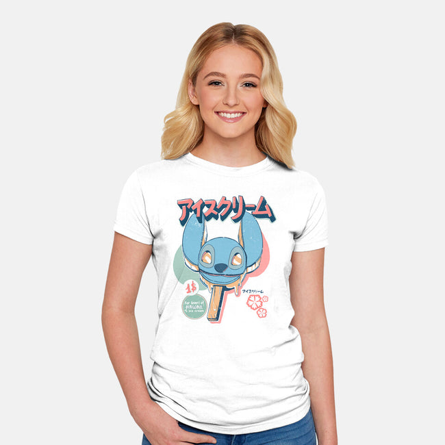 Hawaiian Ice Cream-Womens-Fitted-Tee-ellr