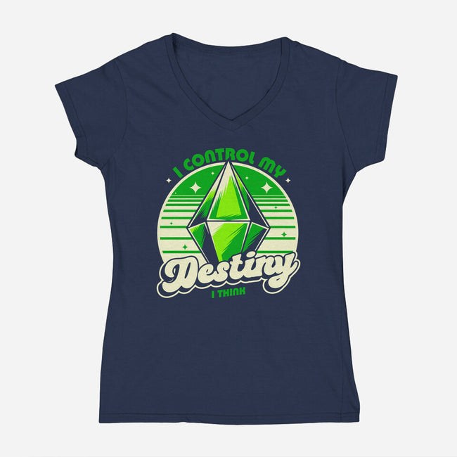 Video Game Destiny-Womens-V-Neck-Tee-Studio Mootant