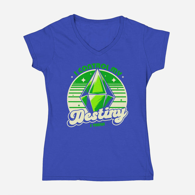 Video Game Destiny-Womens-V-Neck-Tee-Studio Mootant