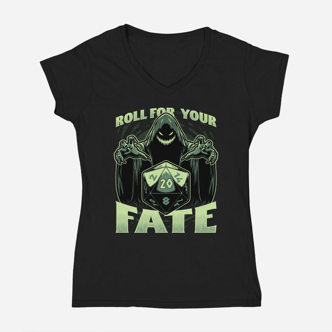 RPG Dice Fate-Womens-V-Neck-Tee-Studio Mootant