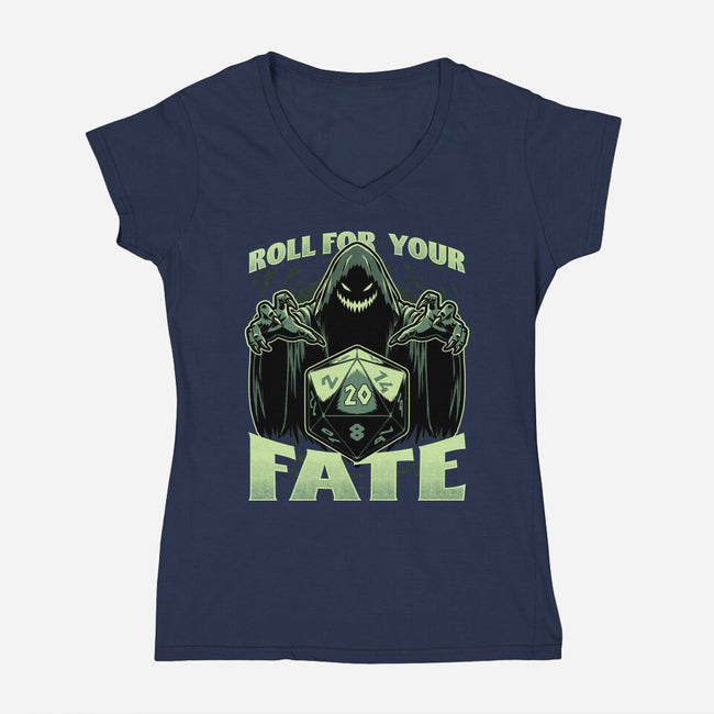 RPG Dice Fate-Womens-V-Neck-Tee-Studio Mootant