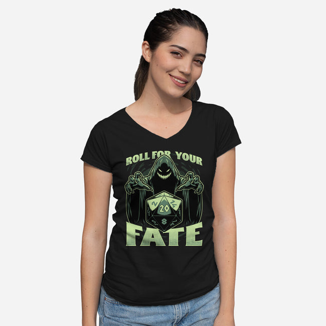 RPG Dice Fate-Womens-V-Neck-Tee-Studio Mootant