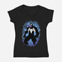 The Black Host-Womens-V-Neck-Tee-MaxoArt