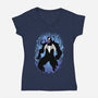 The Black Host-Womens-V-Neck-Tee-MaxoArt