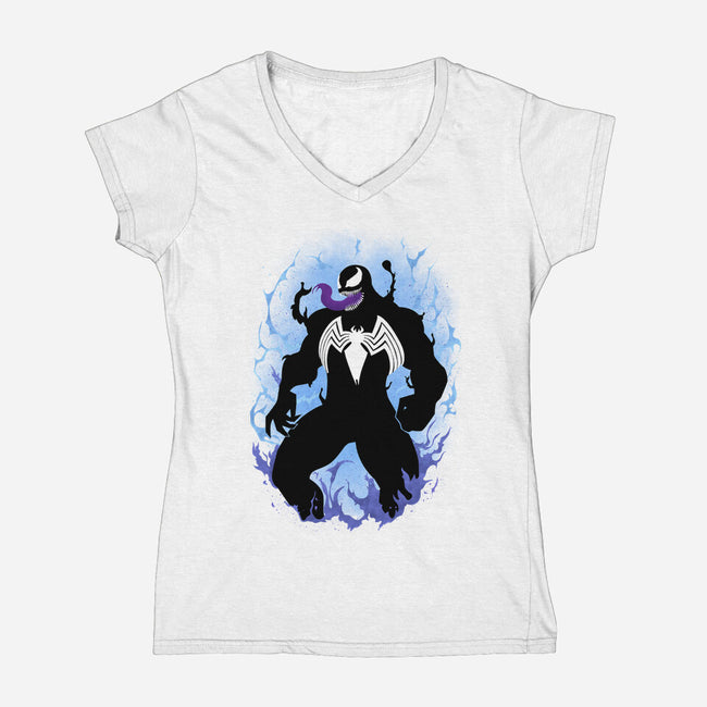 The Black Host-Womens-V-Neck-Tee-MaxoArt