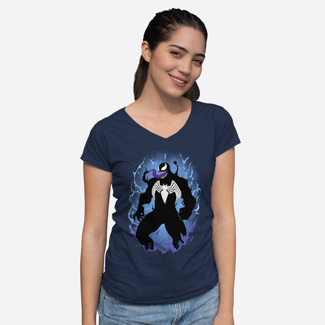 The Black Host-Womens-V-Neck-Tee-MaxoArt