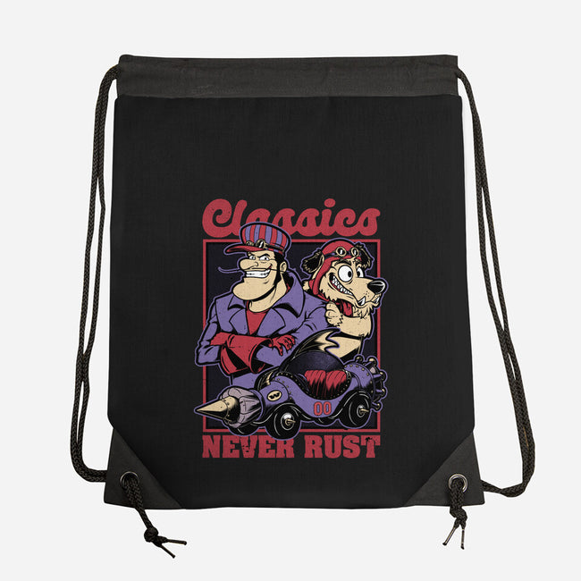Racer Cartoon Villain-None-Drawstring-Bag-Studio Mootant