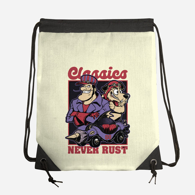 Racer Cartoon Villain-None-Drawstring-Bag-Studio Mootant