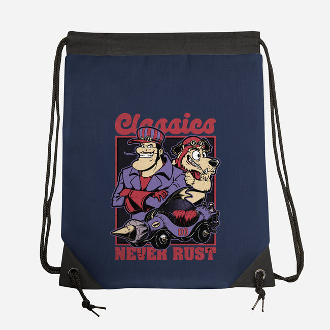 Racer Cartoon Villain-None-Drawstring-Bag-Studio Mootant