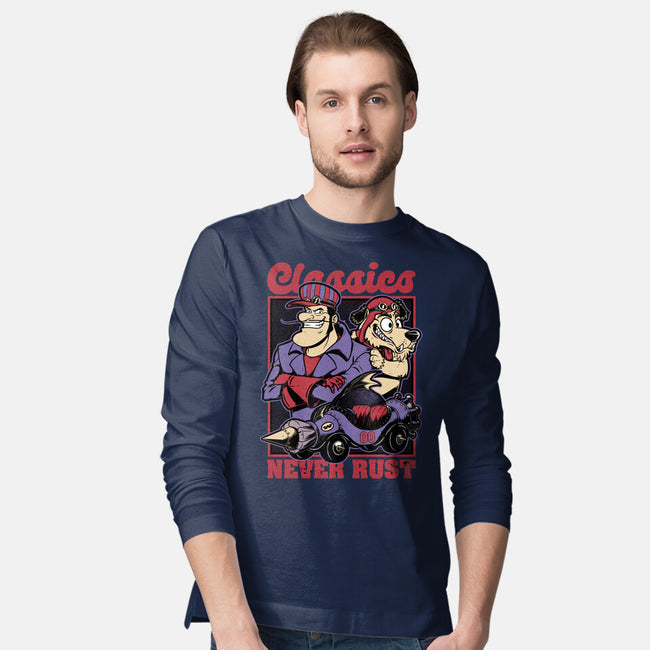 Racer Cartoon Villain-Mens-Long Sleeved-Tee-Studio Mootant