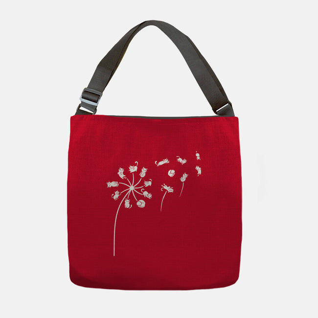 Cat Flower-None-Adjustable Tote-Bag-erion_designs