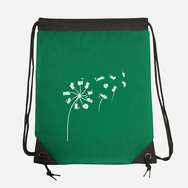 Cat Flower-None-Drawstring-Bag-erion_designs