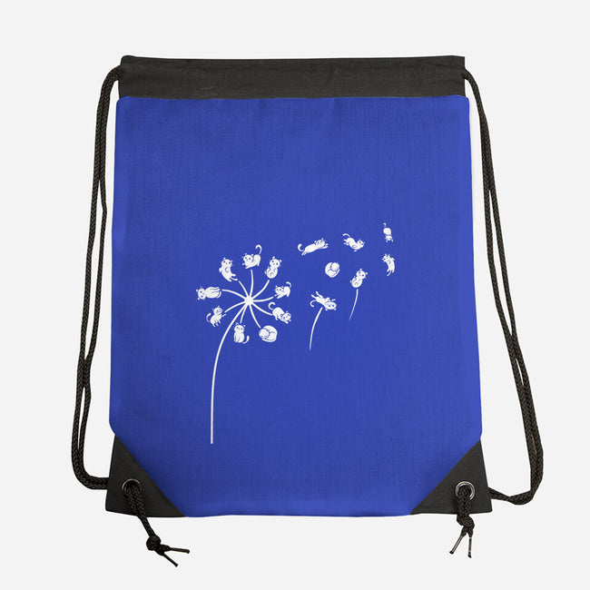 Cat Flower-None-Drawstring-Bag-erion_designs