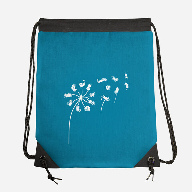 Cat Flower-None-Drawstring-Bag-erion_designs