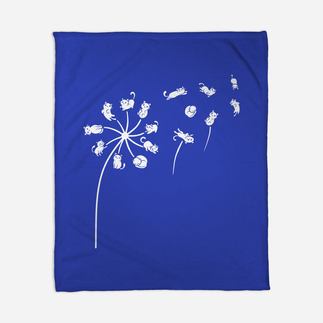 Cat Flower-None-Fleece-Blanket-erion_designs