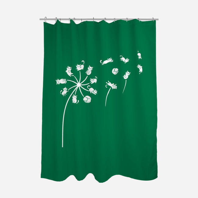 Cat Flower-None-Polyester-Shower Curtain-erion_designs