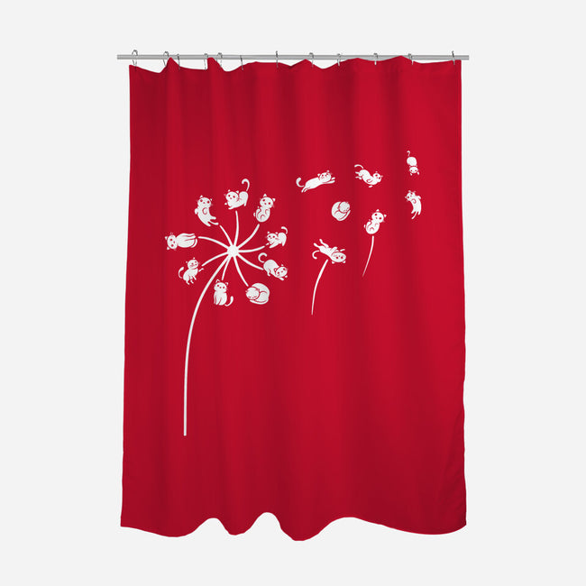 Cat Flower-None-Polyester-Shower Curtain-erion_designs