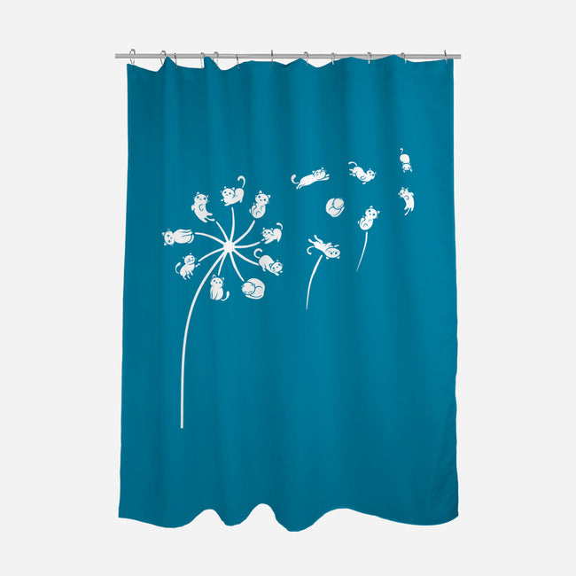 Cat Flower-None-Polyester-Shower Curtain-erion_designs