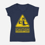 Danger Creeper-Womens-V-Neck-Tee-demonigote