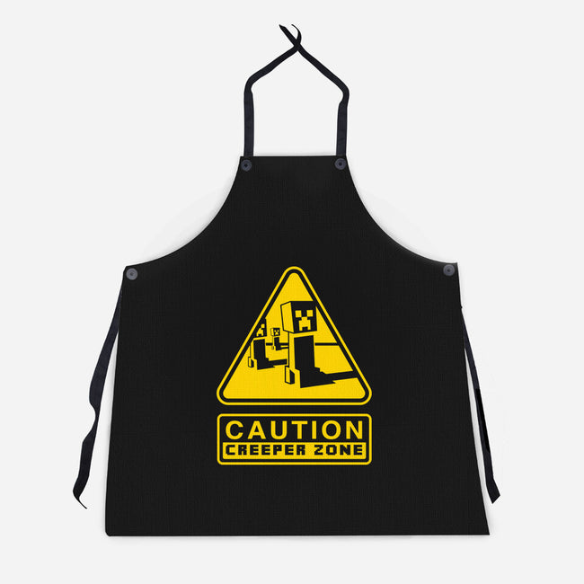 Danger Creeper-Unisex-Kitchen-Apron-demonigote