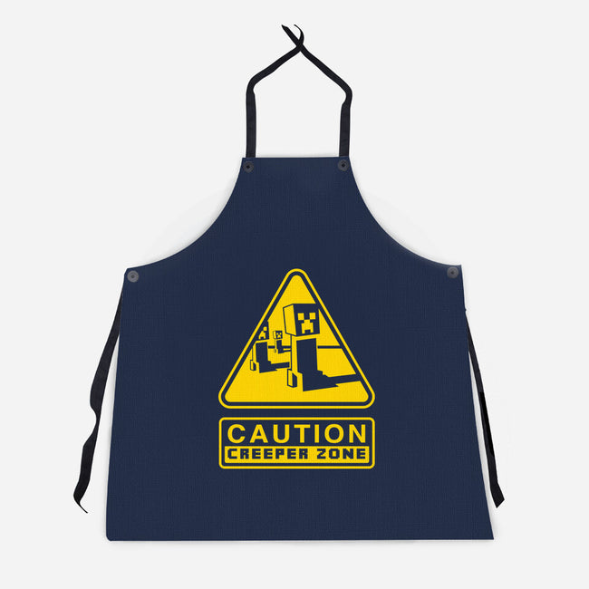 Danger Creeper-Unisex-Kitchen-Apron-demonigote