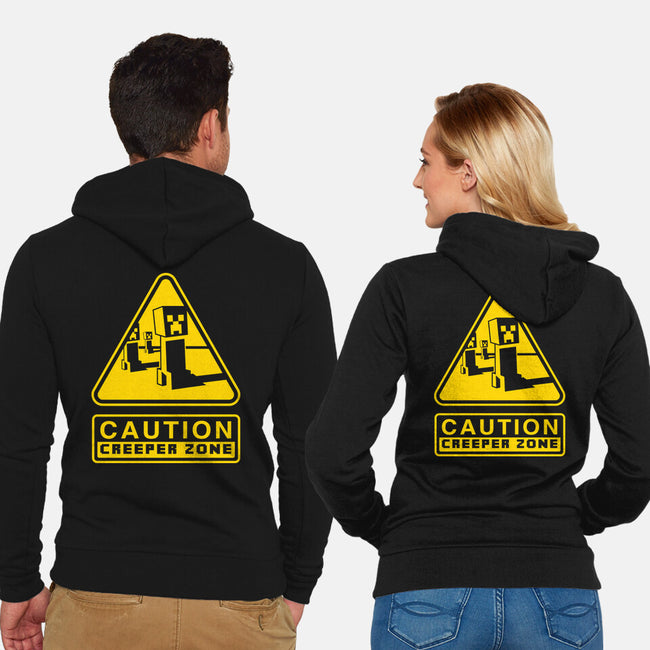 Danger Creeper-Unisex-Zip-Up-Sweatshirt-demonigote