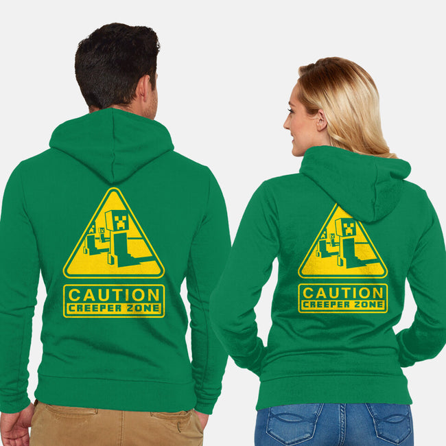 Danger Creeper-Unisex-Zip-Up-Sweatshirt-demonigote