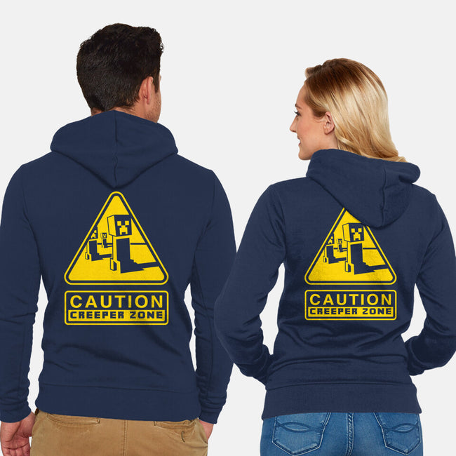 Danger Creeper-Unisex-Zip-Up-Sweatshirt-demonigote