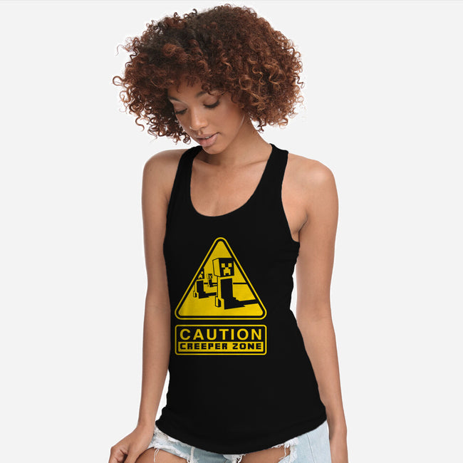 Danger Creeper-Womens-Racerback-Tank-demonigote