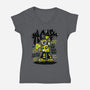 Beat Wuz Here-Womens-V-Neck-Tee-demonigote