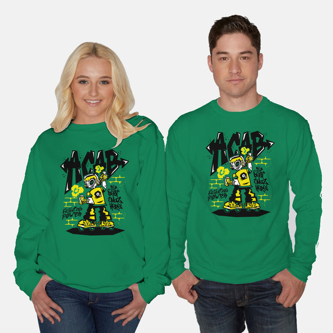 Beat Wuz Here-Unisex-Crew Neck-Sweatshirt-demonigote