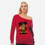 Beat Wuz Here-Womens-Off Shoulder-Sweatshirt-demonigote