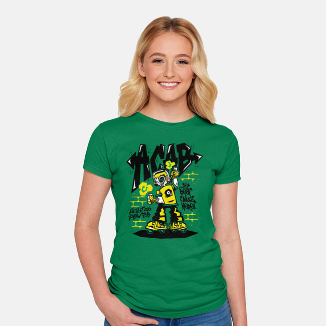 Beat Wuz Here-Womens-Fitted-Tee-demonigote