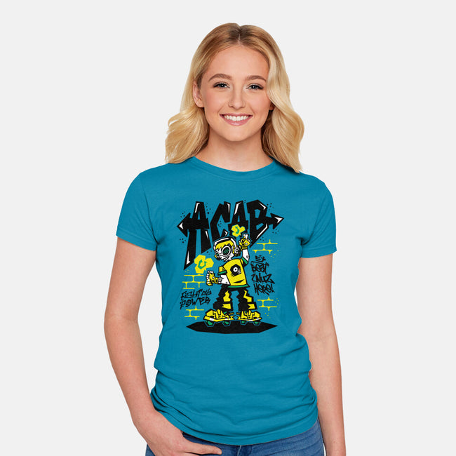 Beat Wuz Here-Womens-Fitted-Tee-demonigote
