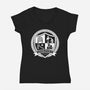 Generation X School-Womens-V-Neck-Tee-DrMonekers